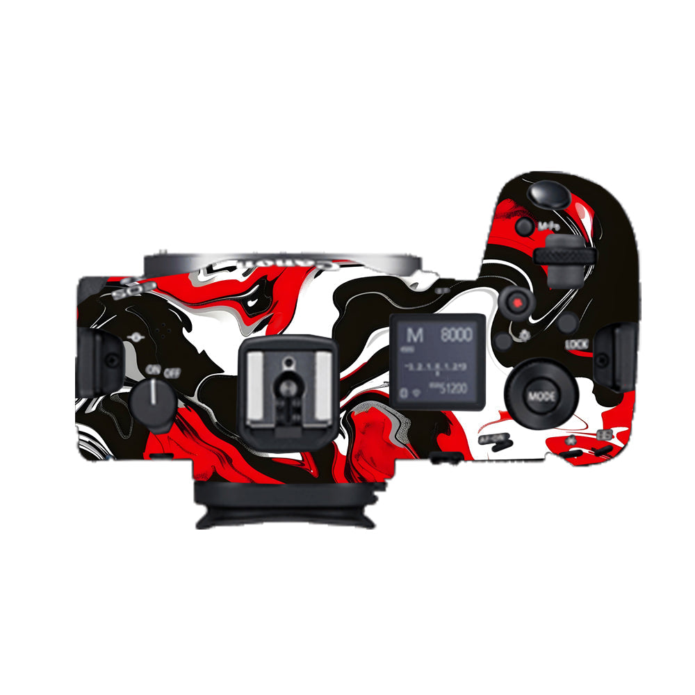 Scarlet and White Motion Canon EOS R5 Camera Skins
