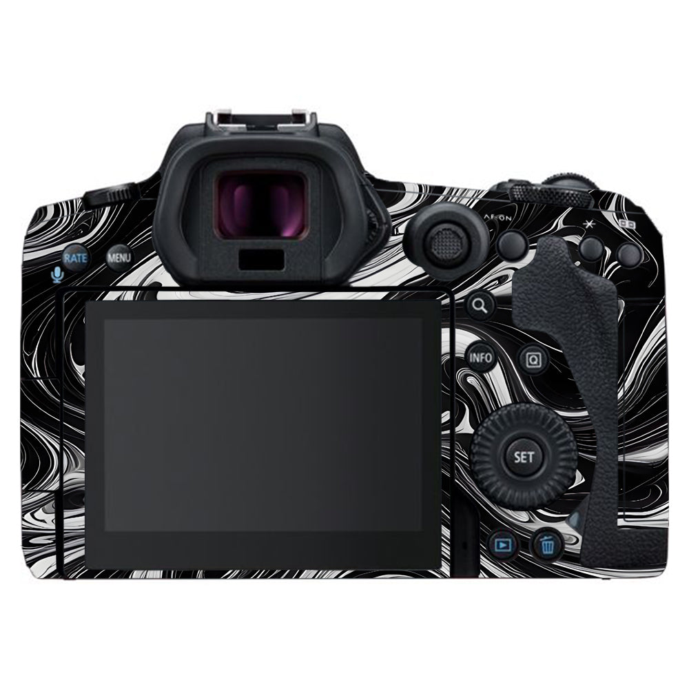 Black and White Marble Canon EOS R5 Camera Skins