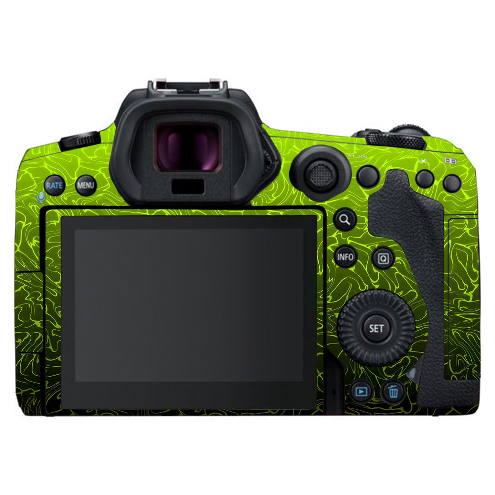 Lime Yellow to Black Gradient Canon EOS R5 Camera Skins