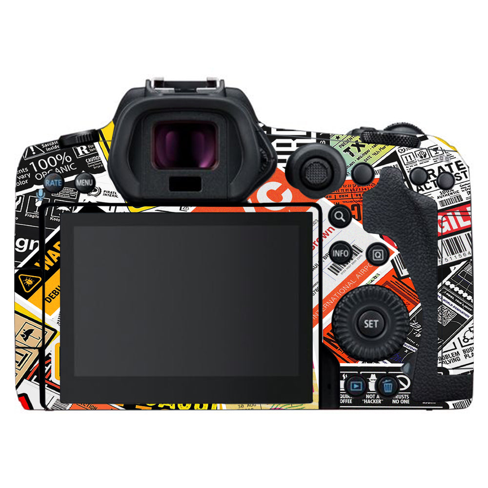 Tech Aesthetic Sticker Collage Canon EOS R5 Camera Skins