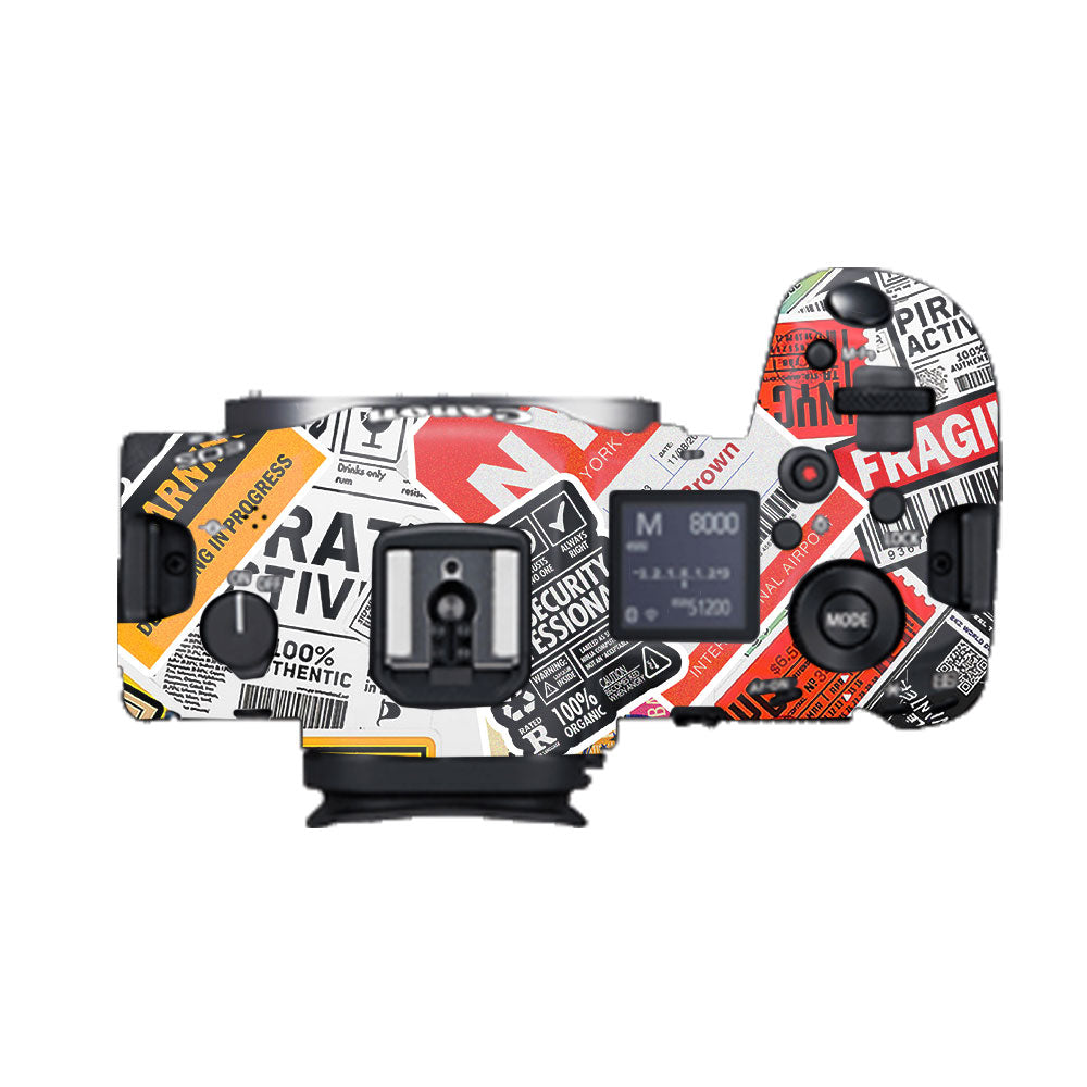 Tech Aesthetic Sticker Collage Canon EOS R5 Camera Skins