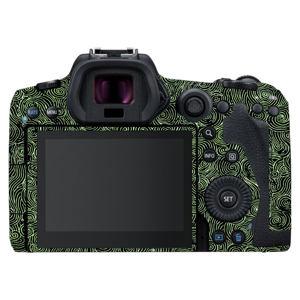 Green Spirals Canon EOS R5 Camera Skins