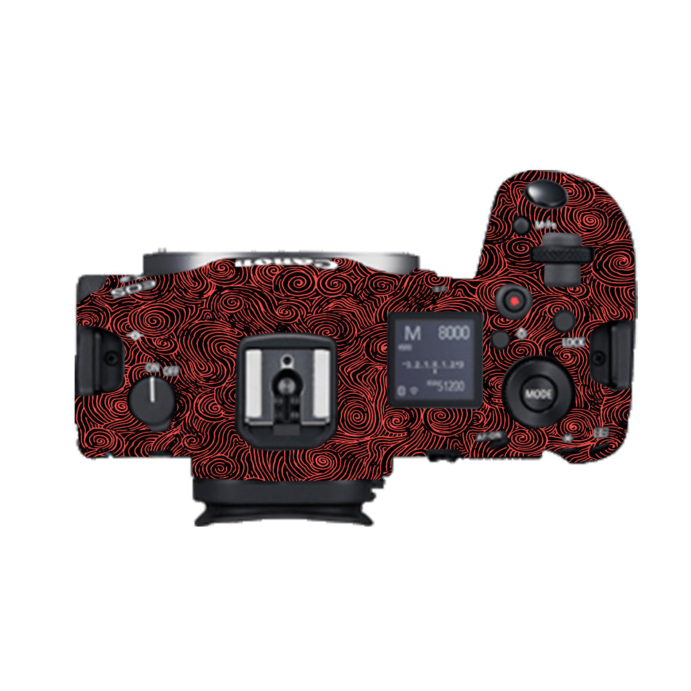 Red Spirals Canon EOS R5 Camera Skins