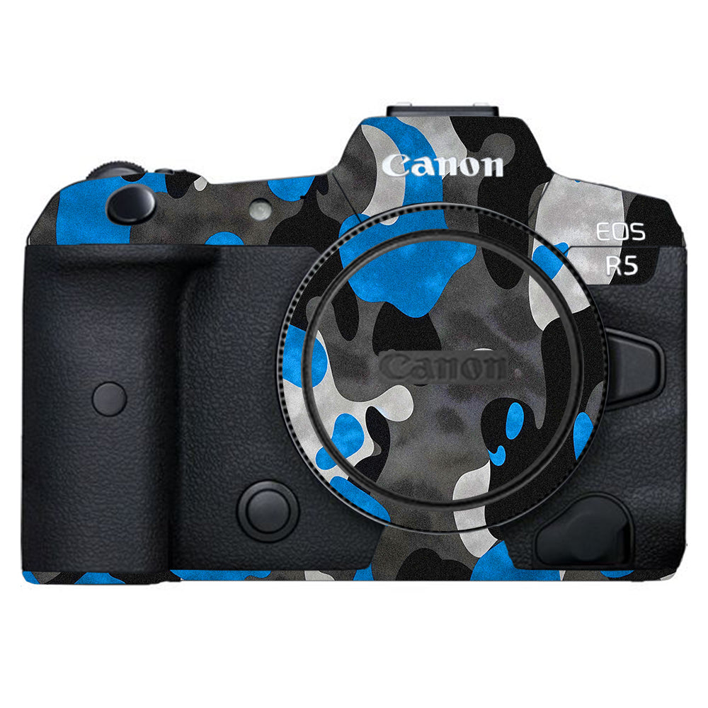 Blue Grey Camo Canon EOS R5 Camera Skins