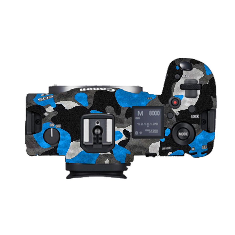 Blue Grey Camo Canon EOS R5 Camera Skins