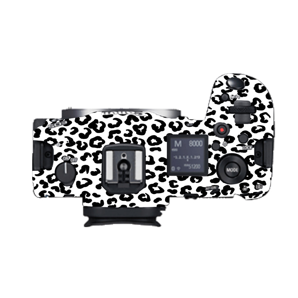 White Leopard Canon EOS R5 Camera Skins