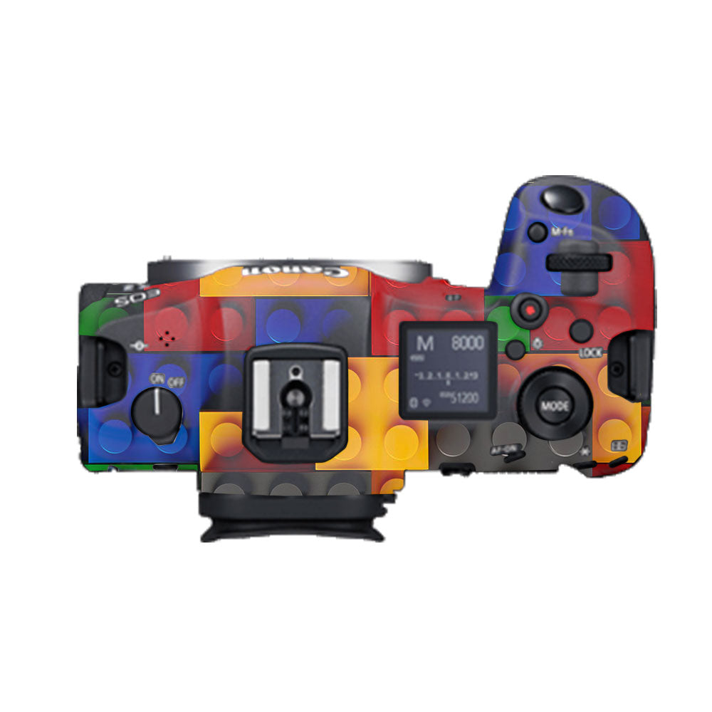 Colorful LEGO Brick Wall Pattern Canon EOS R5 Camera Skin