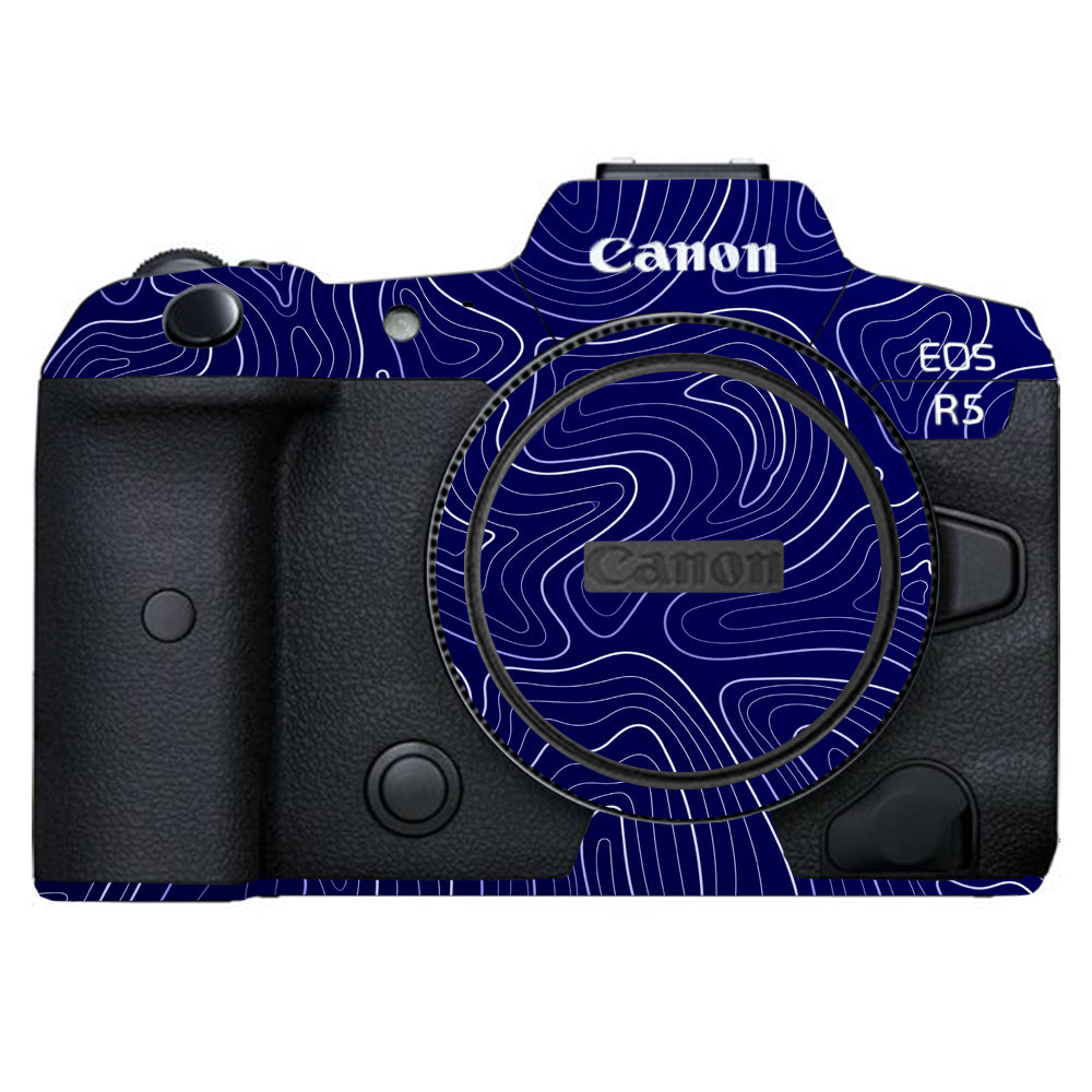 Deep Blue Contour Canon EOS R5 Camera Skins