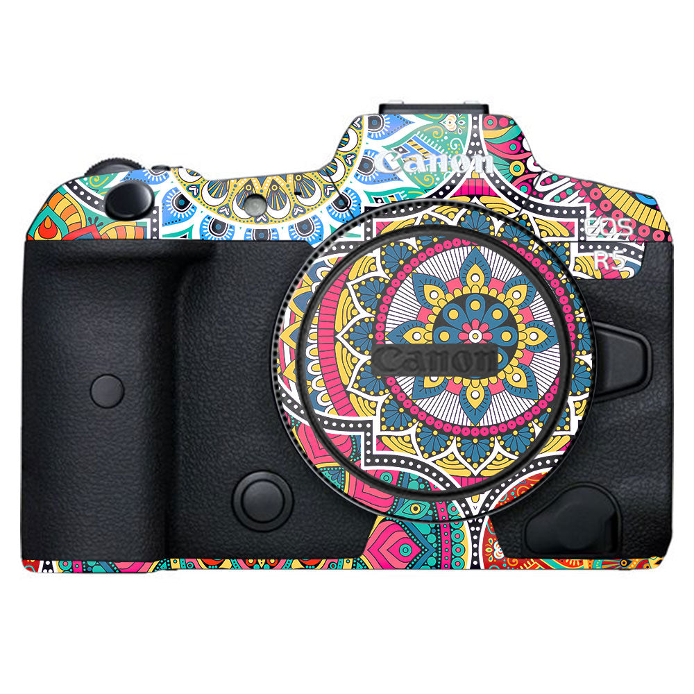 Boho Mandala Tile Pattern Canon EOS R5 Camera Skin