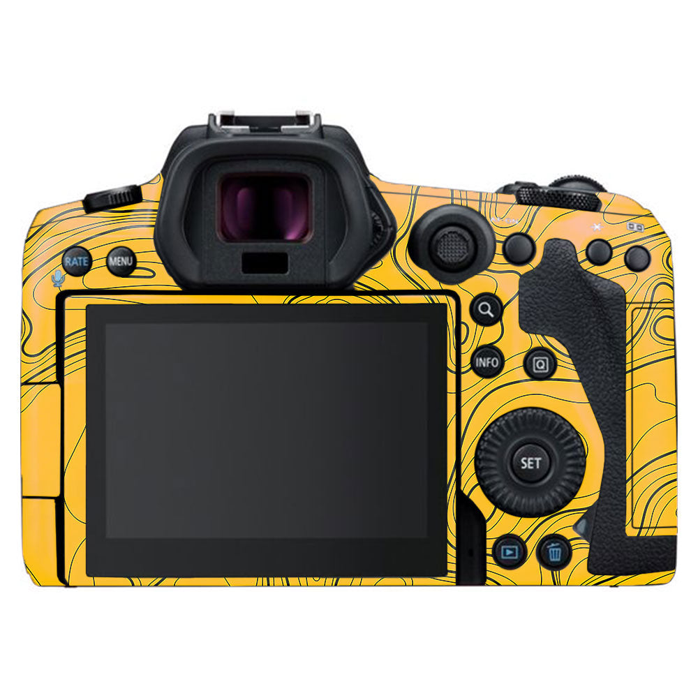 Topographic Map Pattern Canon EOS R5 Camera Skin