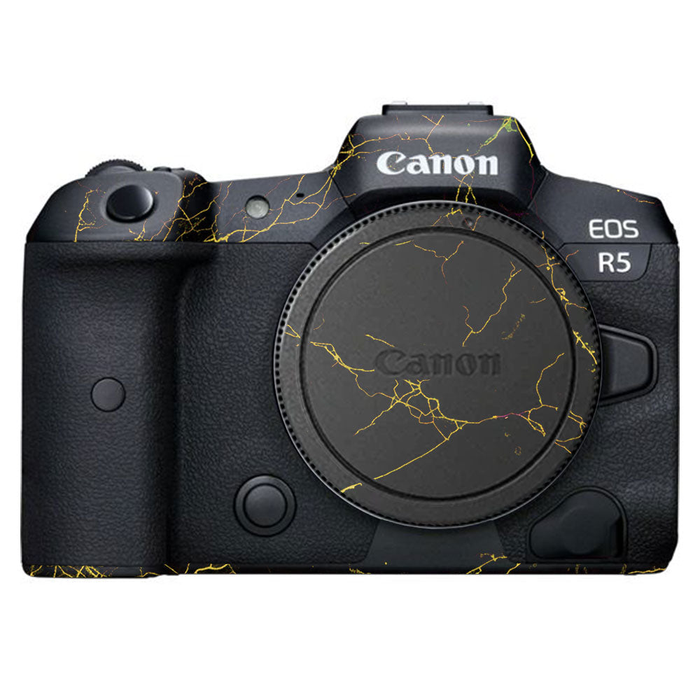 Electric Gold Veins Canon EOS R5 Camera Skin