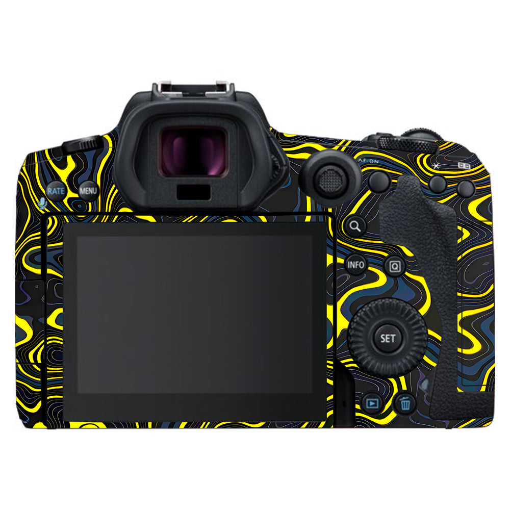 Neon Lava Contours Canon EOS R5 Camera Skins