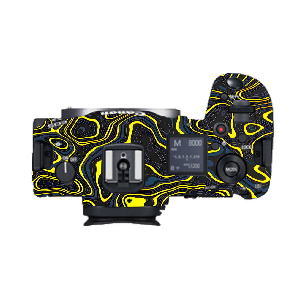 Neon Lava Contours Canon EOS R5 Camera Skins