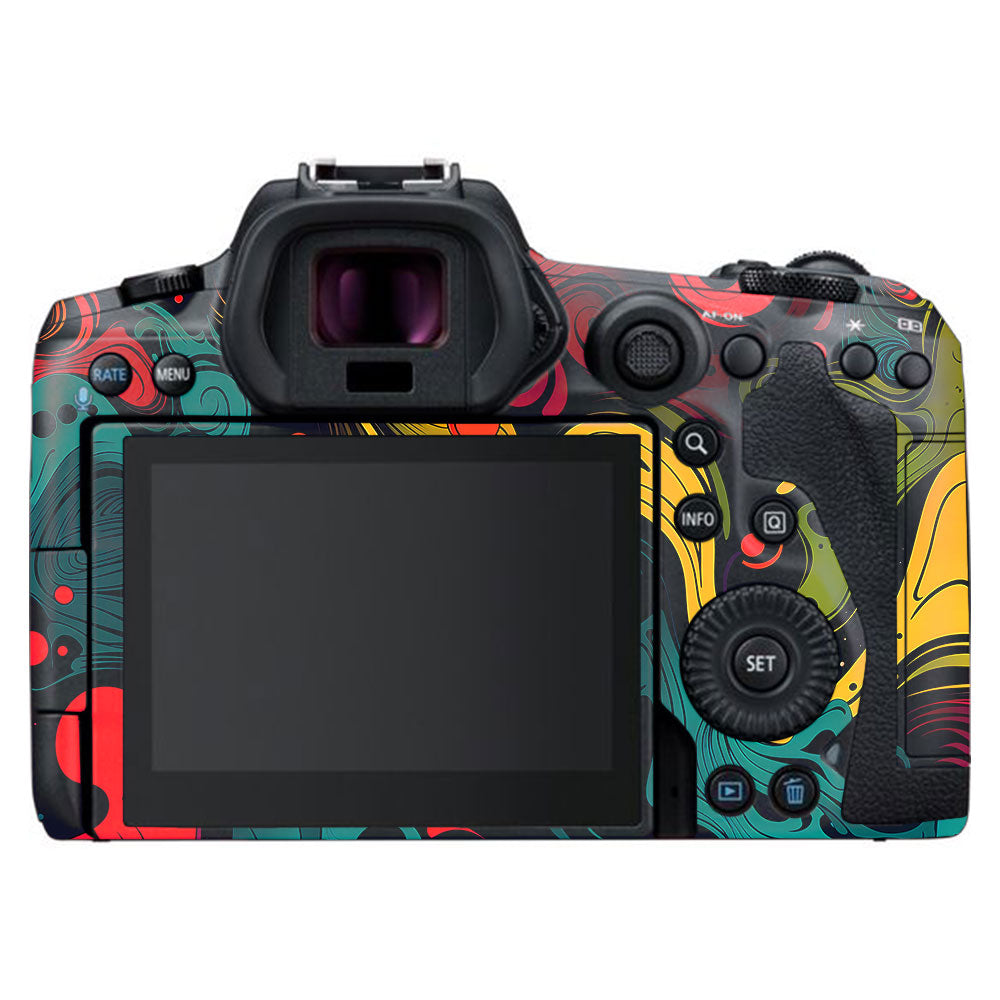 Psychedelic Color Swirl Canon EOS R5 Camera Skin