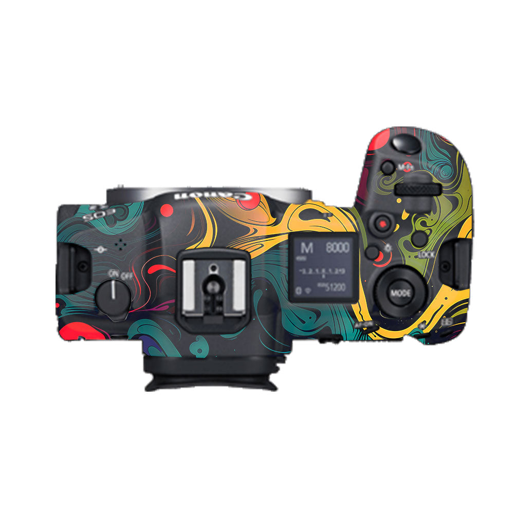 Psychedelic Color Swirl Canon EOS R5 Camera Skin
