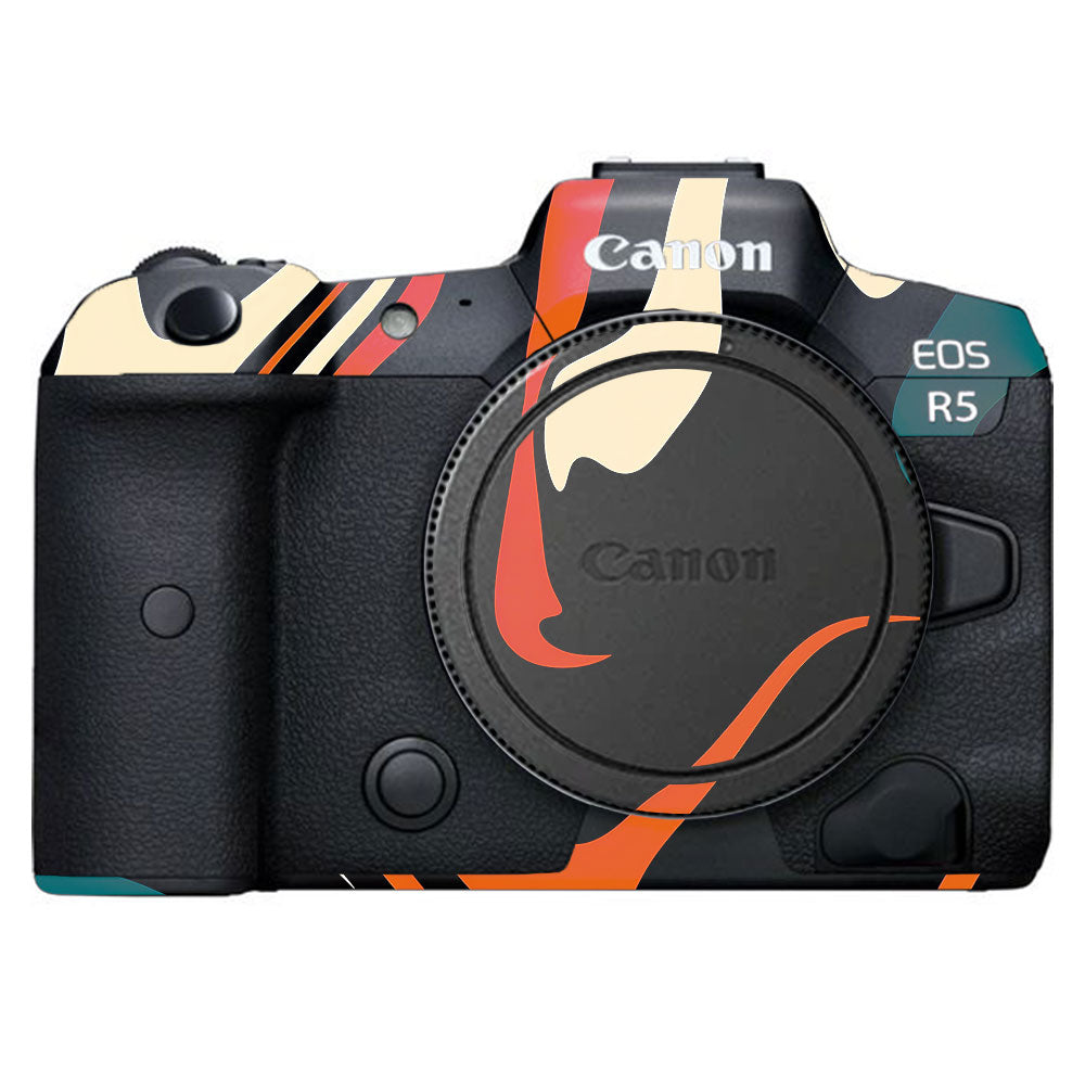 Mid-Century Abstract Swirl Canon EOS R5 Camera Skin