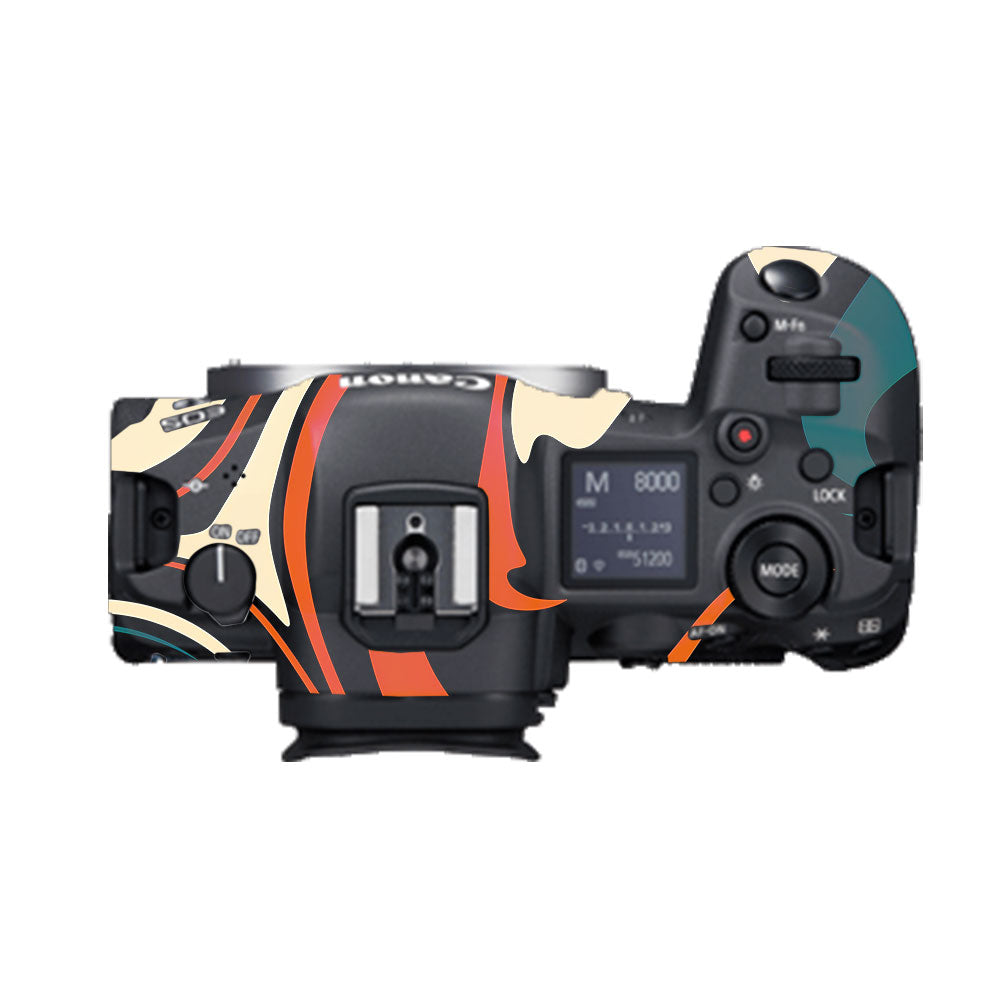 Mid-Century Abstract Swirl Canon EOS R5 Camera Skin