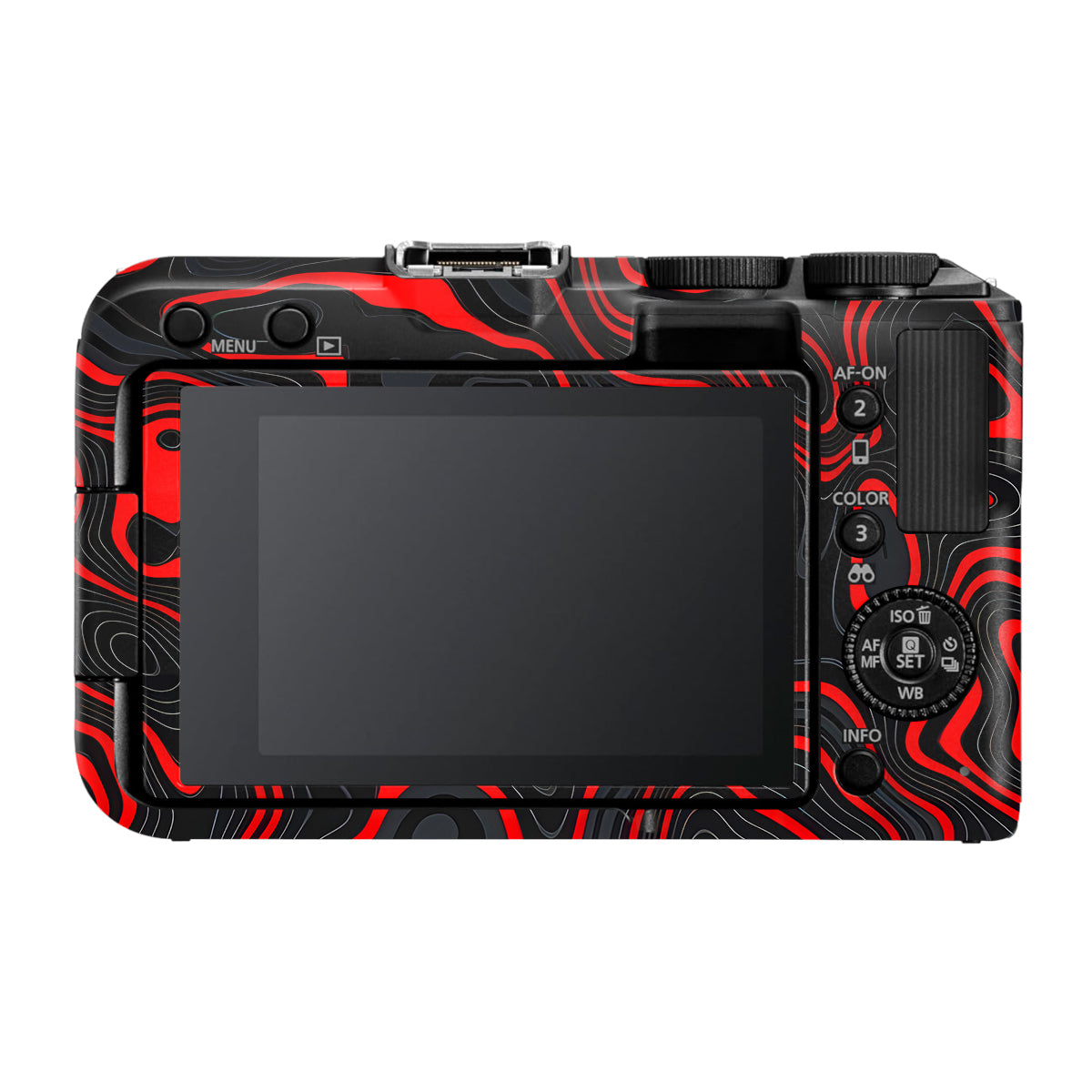Crimson Waves Canon EOS R50V Camera Skin