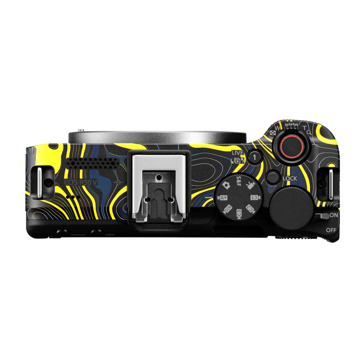 Neon Lava Contours Canon EOS R50V Camera Skin
