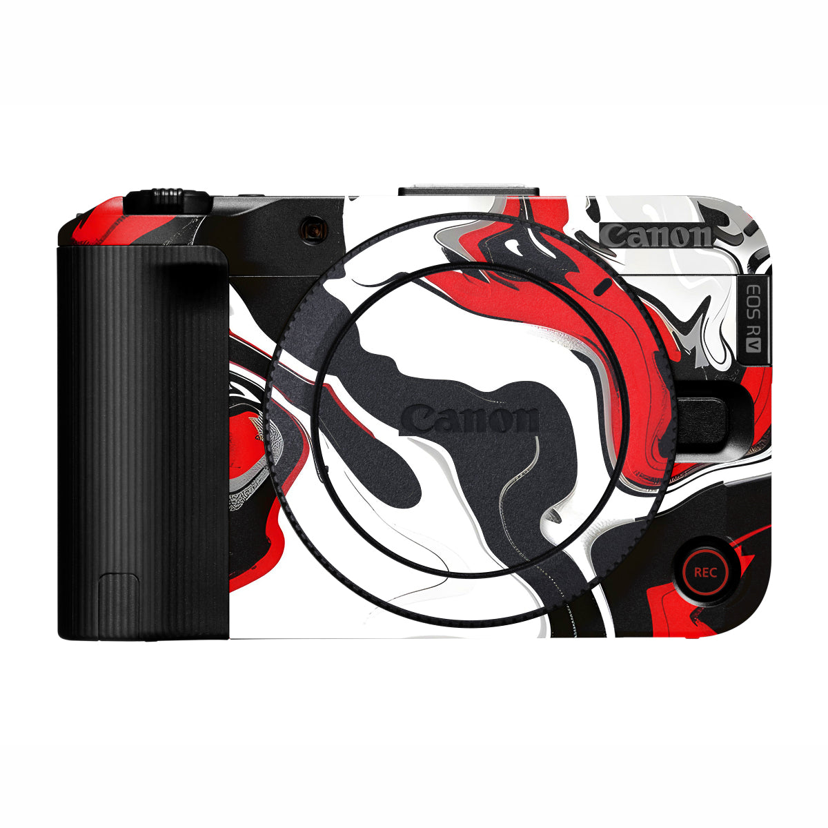 Scarlet and White Motion Canon EOS R50V Camera Skin