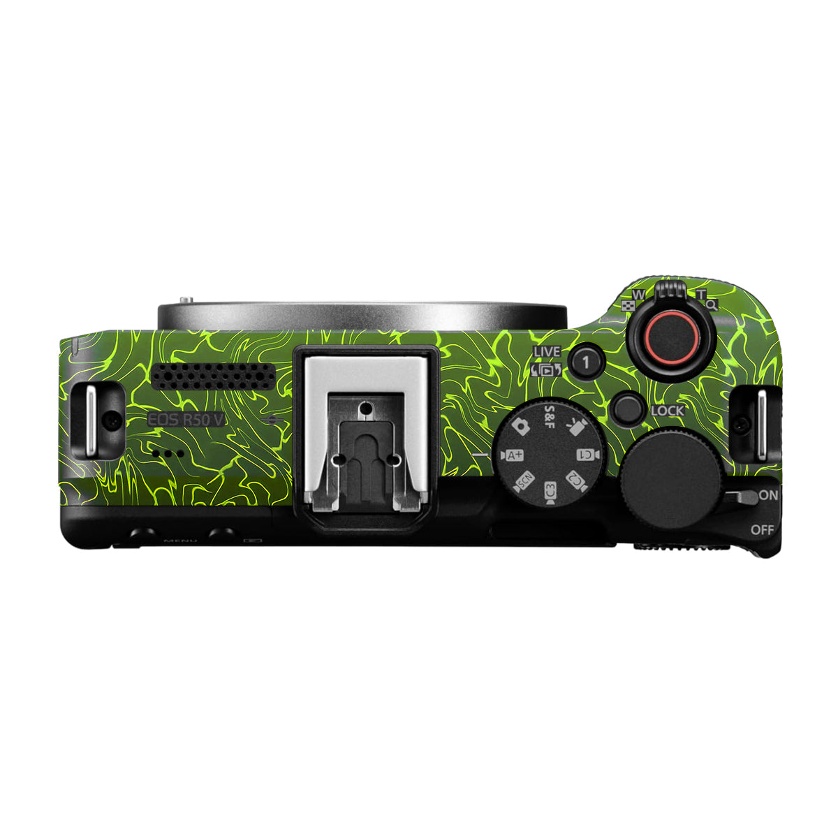 Lime Yellow to Black Gradient Canon EOS R50V Camera Skin