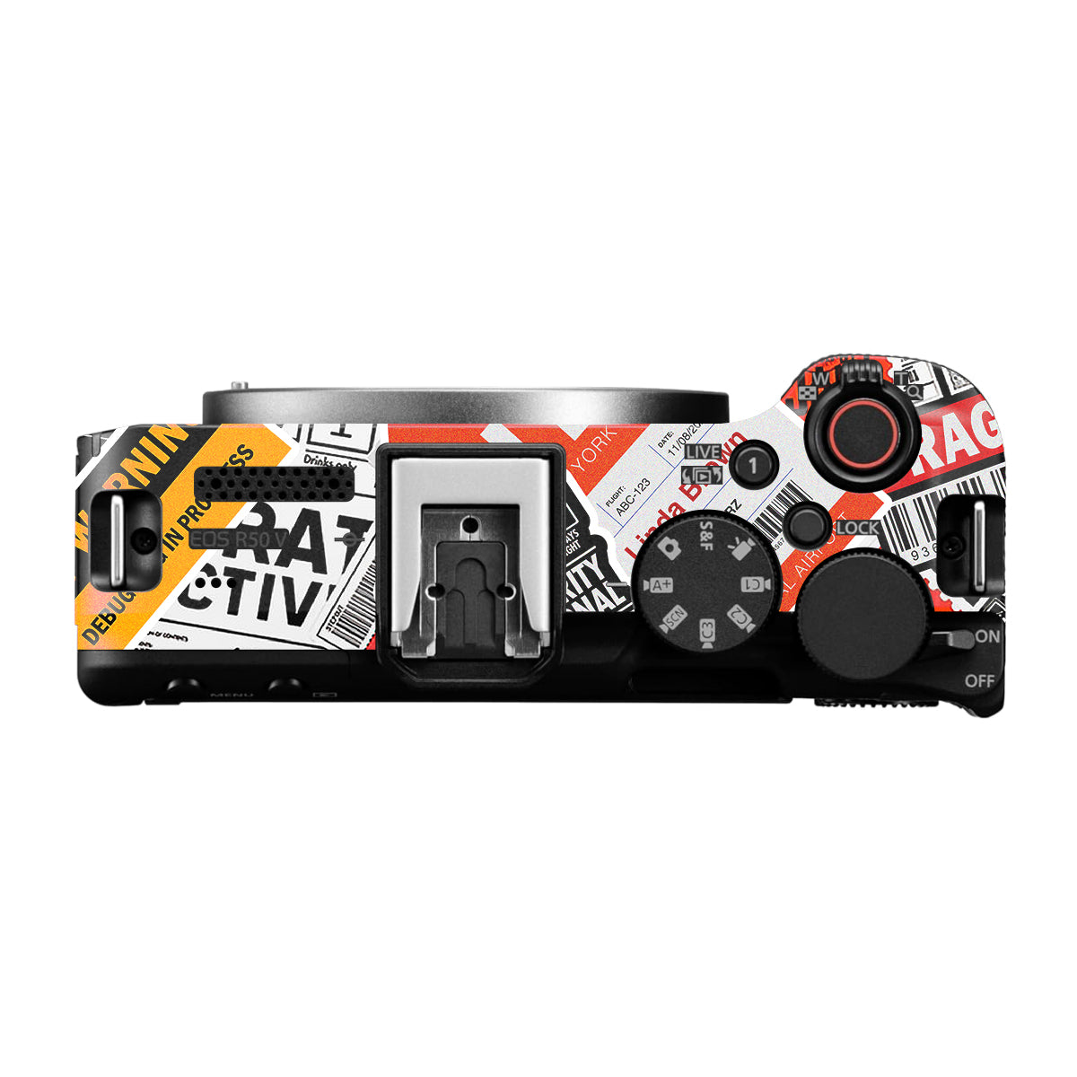 Tech Aesthetic Sticker Collage Canon EOS R50V Camera Skin