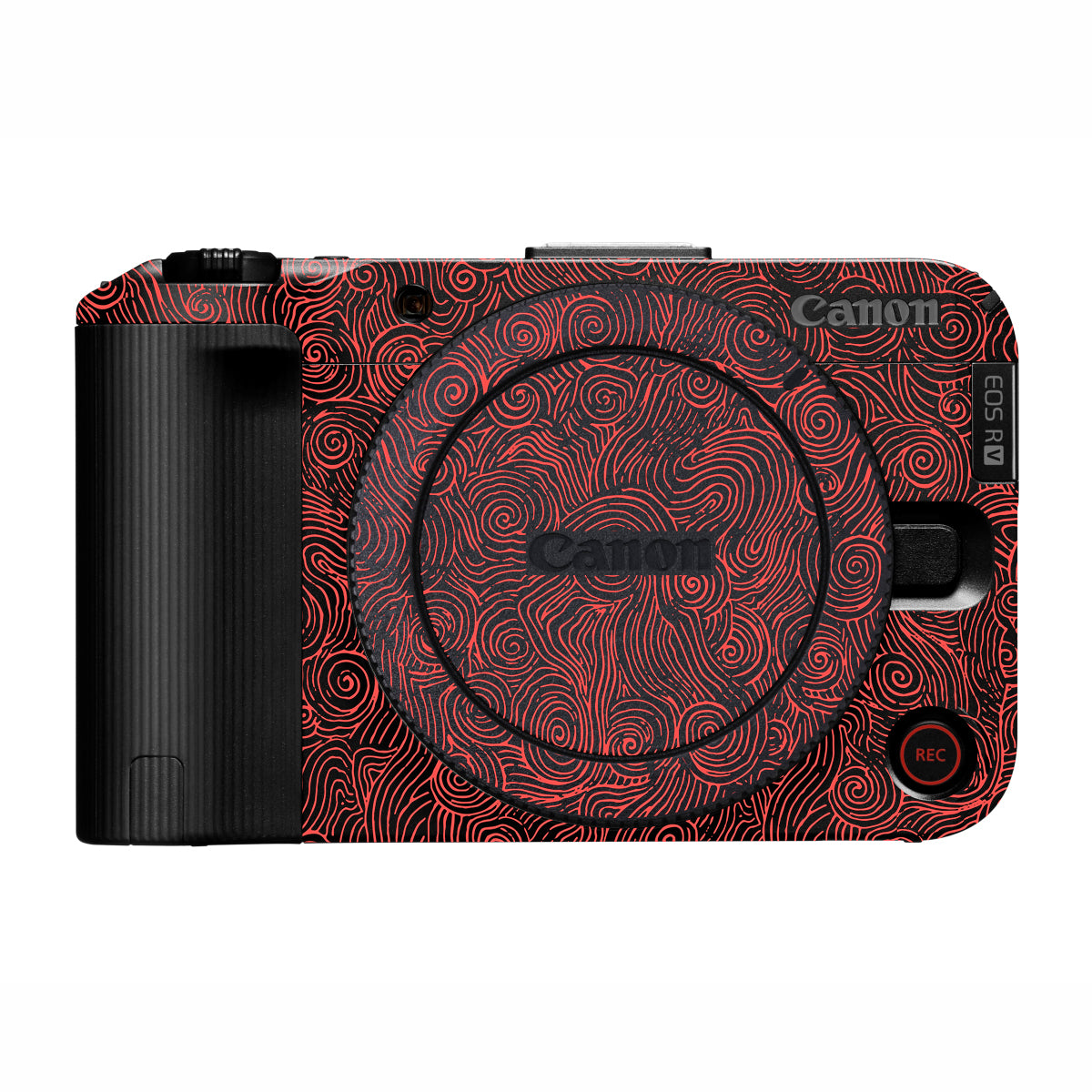 Red Spirals Canon EOS R50V Camera Skin