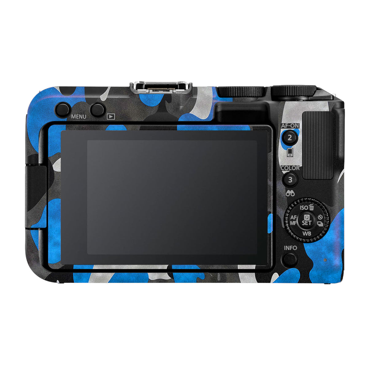 Blue Grey Camo Canon EOS R50V Camera Skin