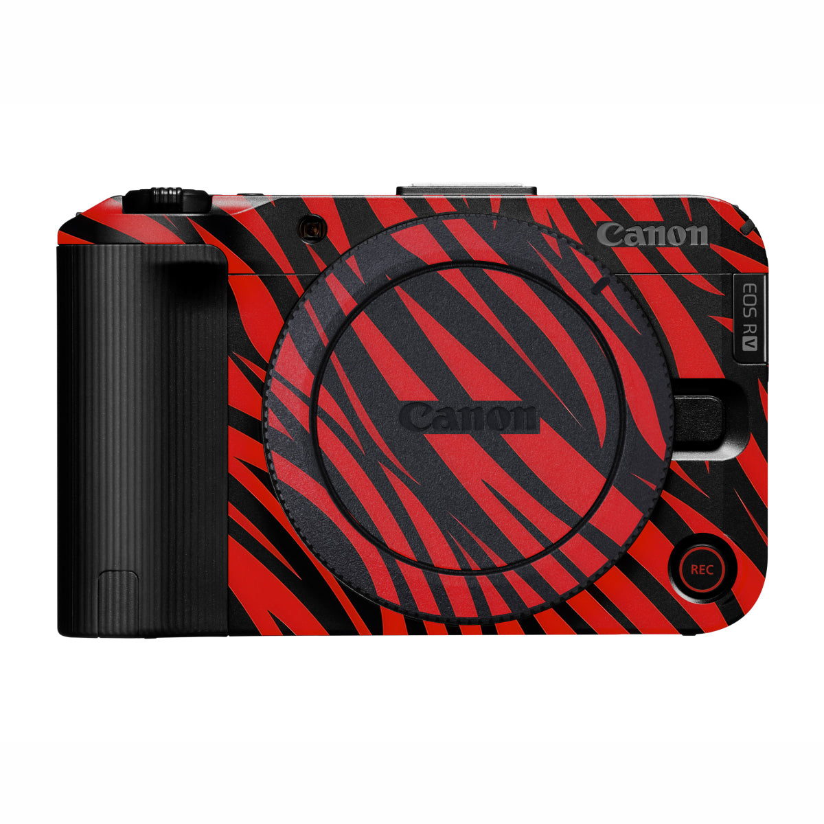 Red and Black Stripes Canon EOS R50V Camera Skin