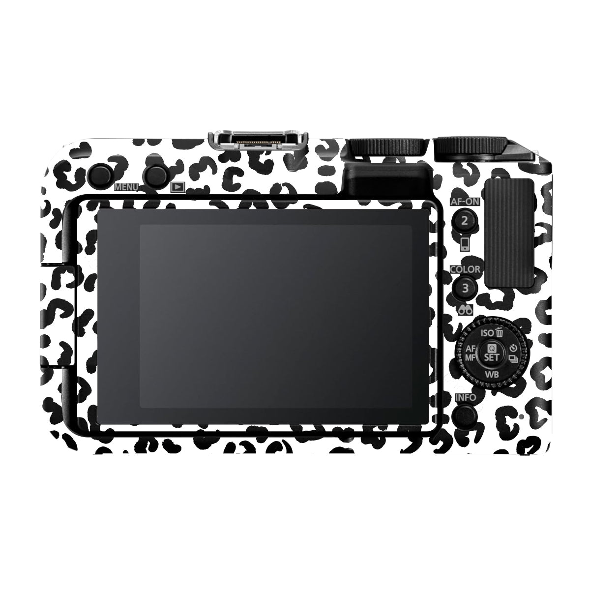 White Leopard Canon EOS R50V Camera Skin