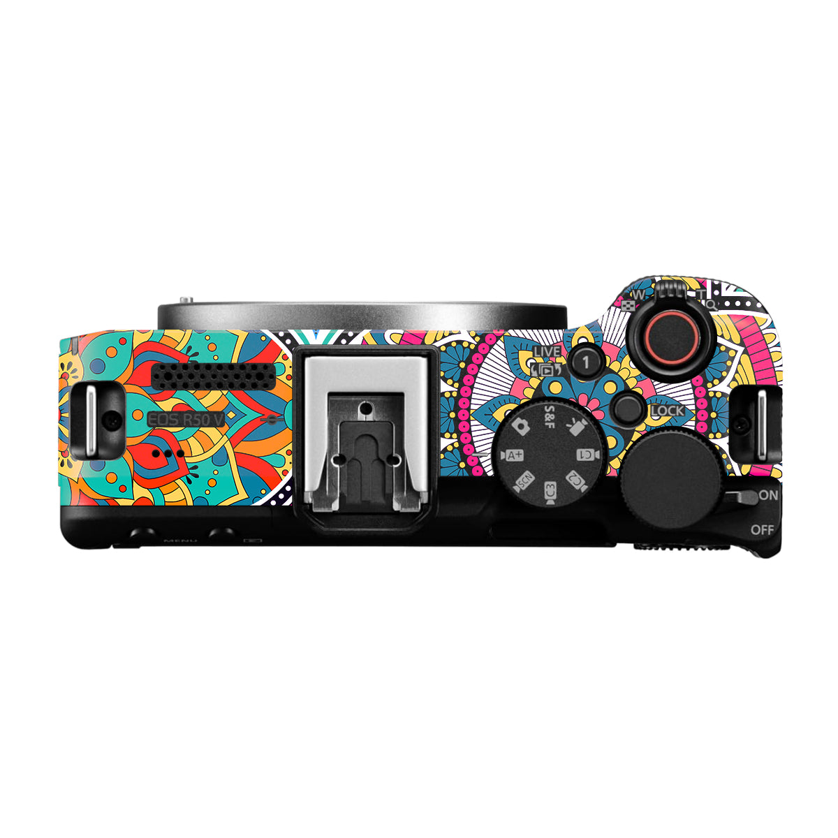 Boho Mandala Tile Pattern Canon EOS R50V Camera Skin
