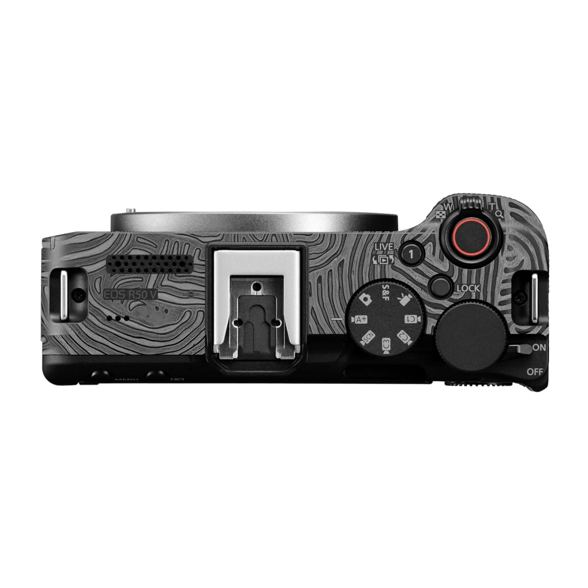 Monochrome Line Maze Canon EOS R50V Camera Skin