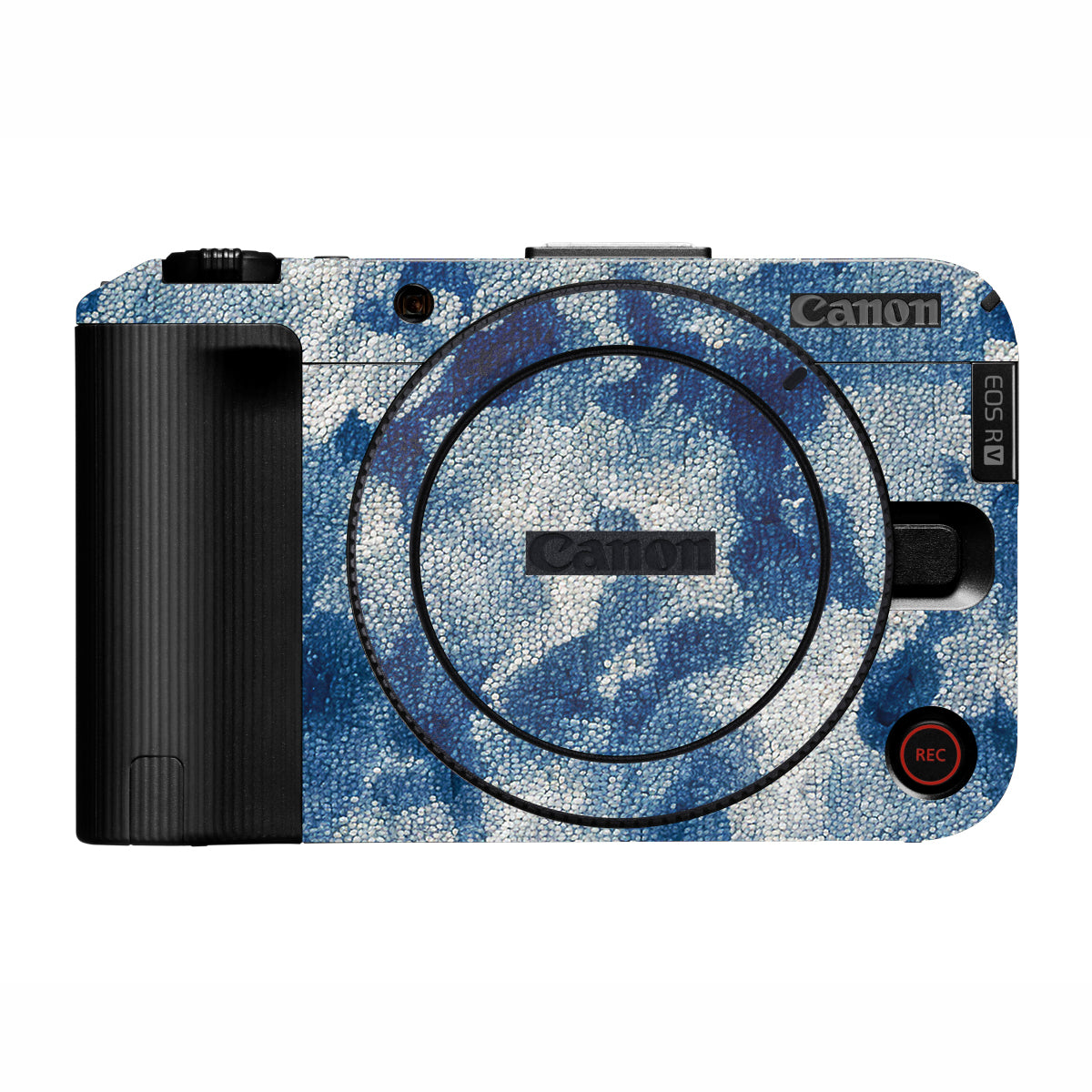 Blue Watercolor Fabric Canon EOS R50V Camera Skin