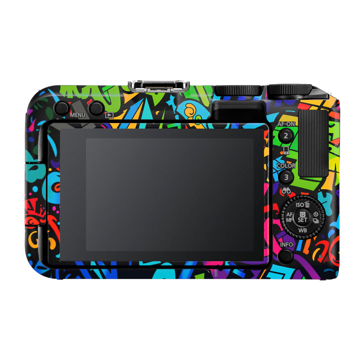 Colorful Urban Street Art Lettering Canon EOS R50V Camera Skin
