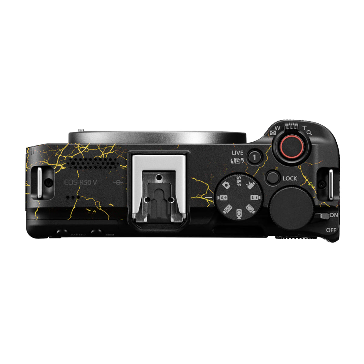 Electric Gold Veins Canon EOS R50V Camera Skin