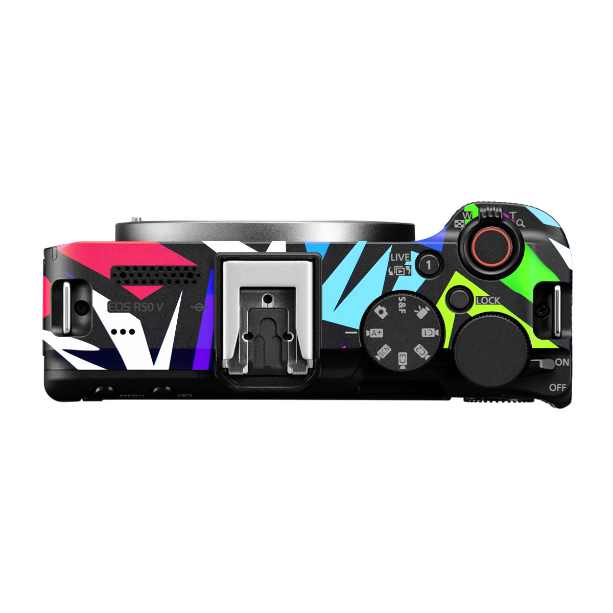 Bold Geometric Pop Canon EOS R50V Camera Skin