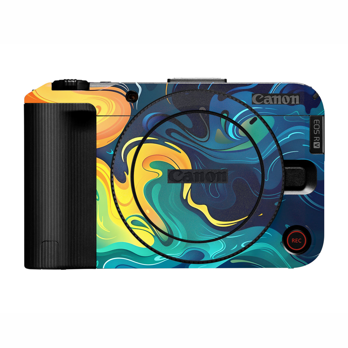 Rainbow Liquid Fusion Canon EOS R50V Camera Skin
