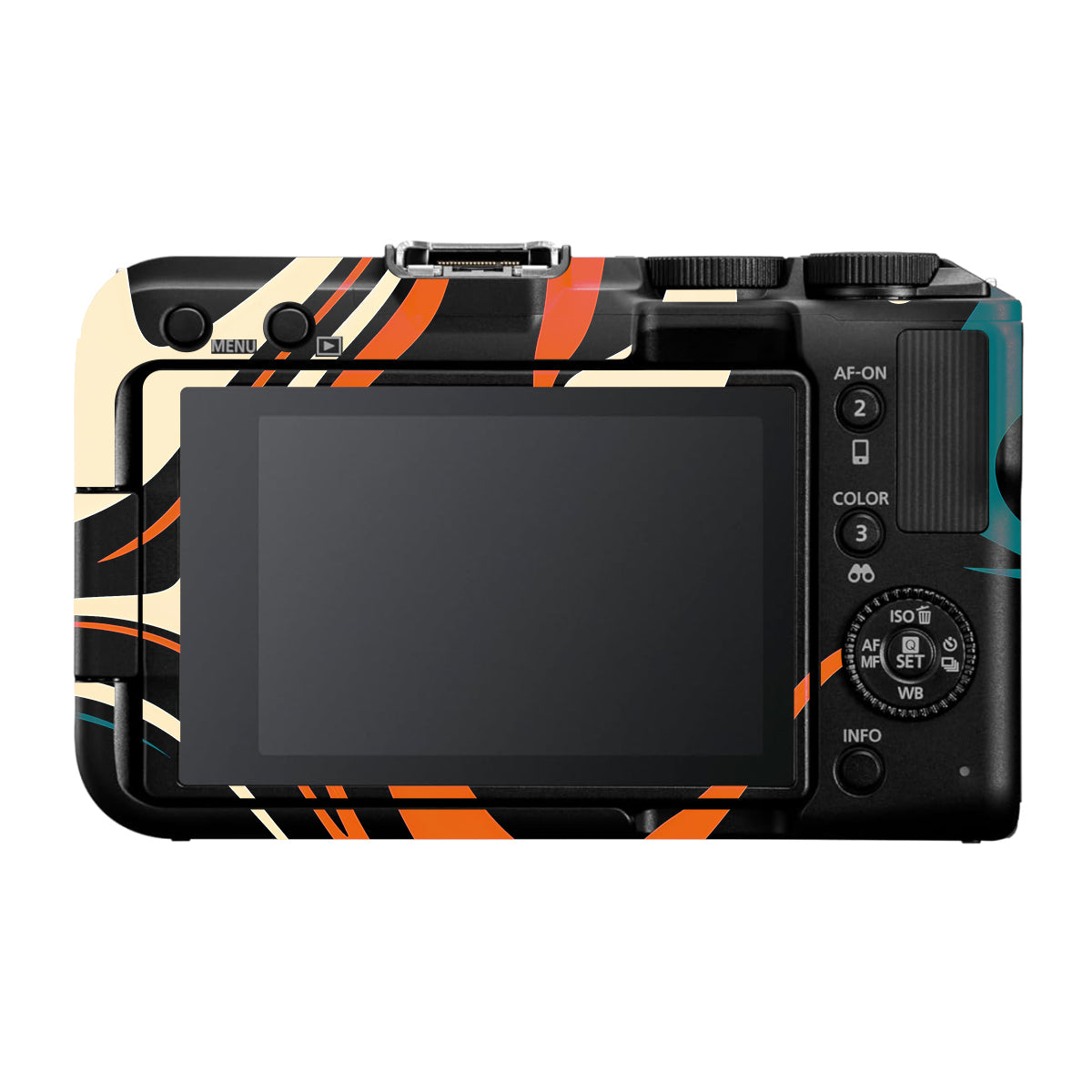 Mid-Century Abstract Swirl Canon EOS R50V Camera Skin