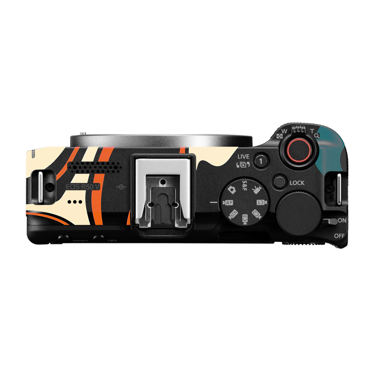 Mid-Century Abstract Swirl Canon EOS R50V Camera Skin