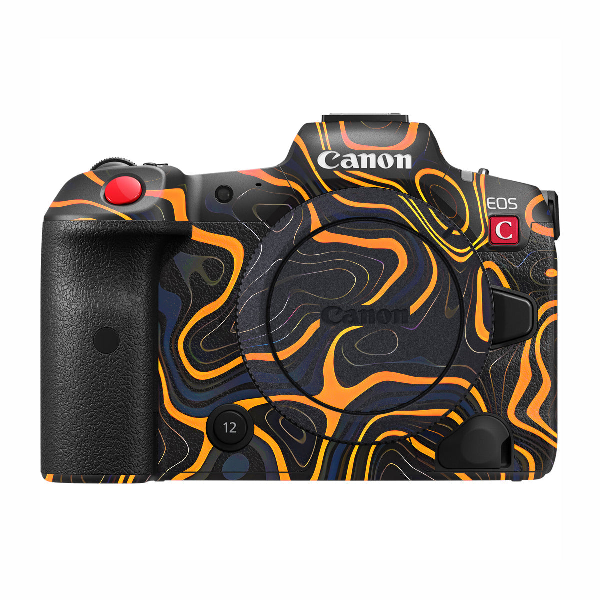 Amber Topographic Waves Canon EOS R5 C Camera Skin