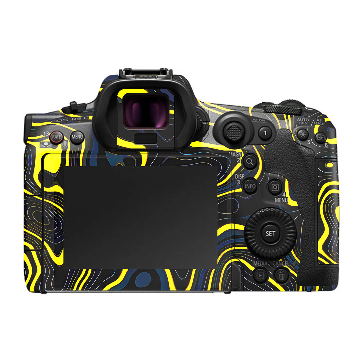 Neon Lava Contours Canon EOS R5 C Camera Skin