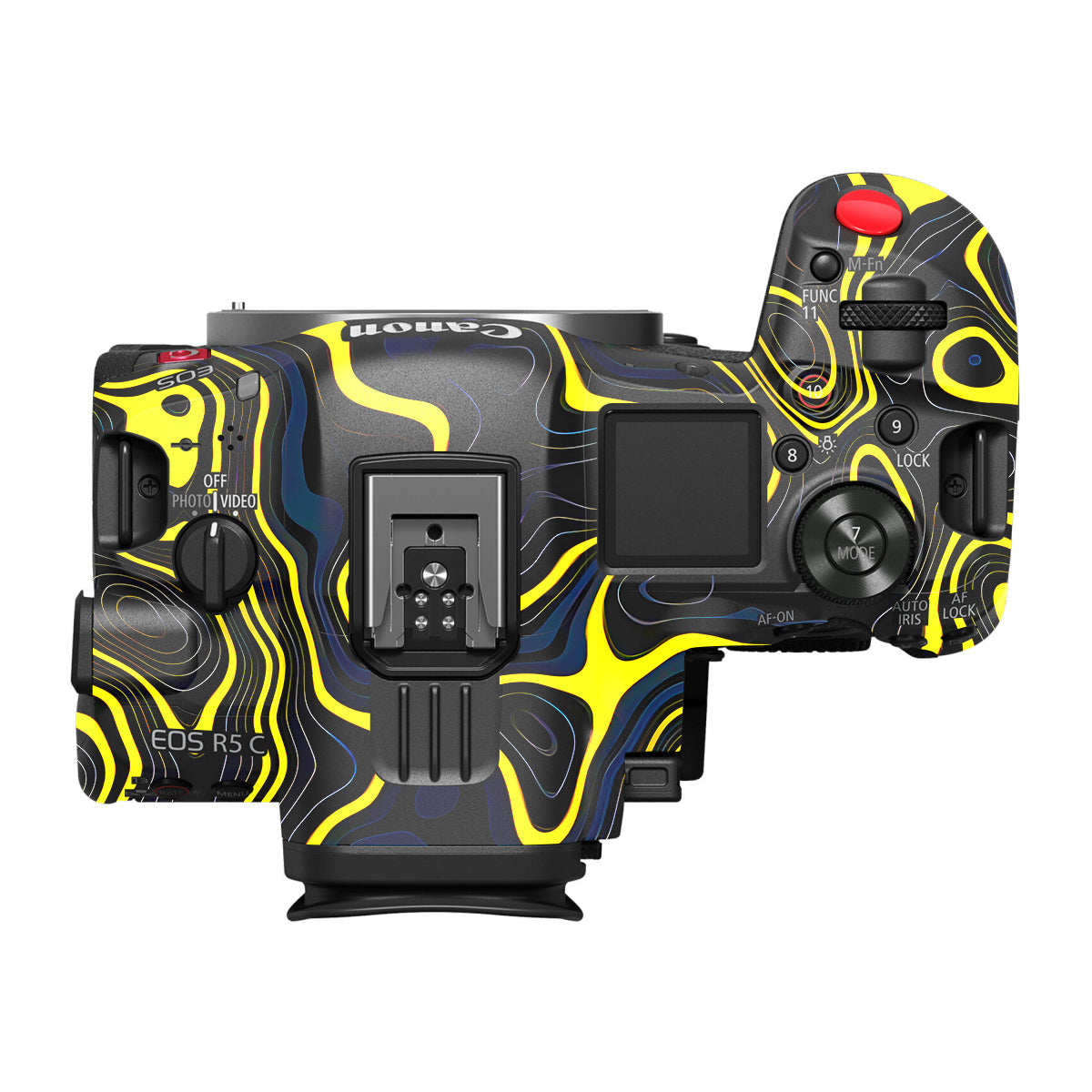 Neon Lava Contours Canon EOS R5 C Camera Skin