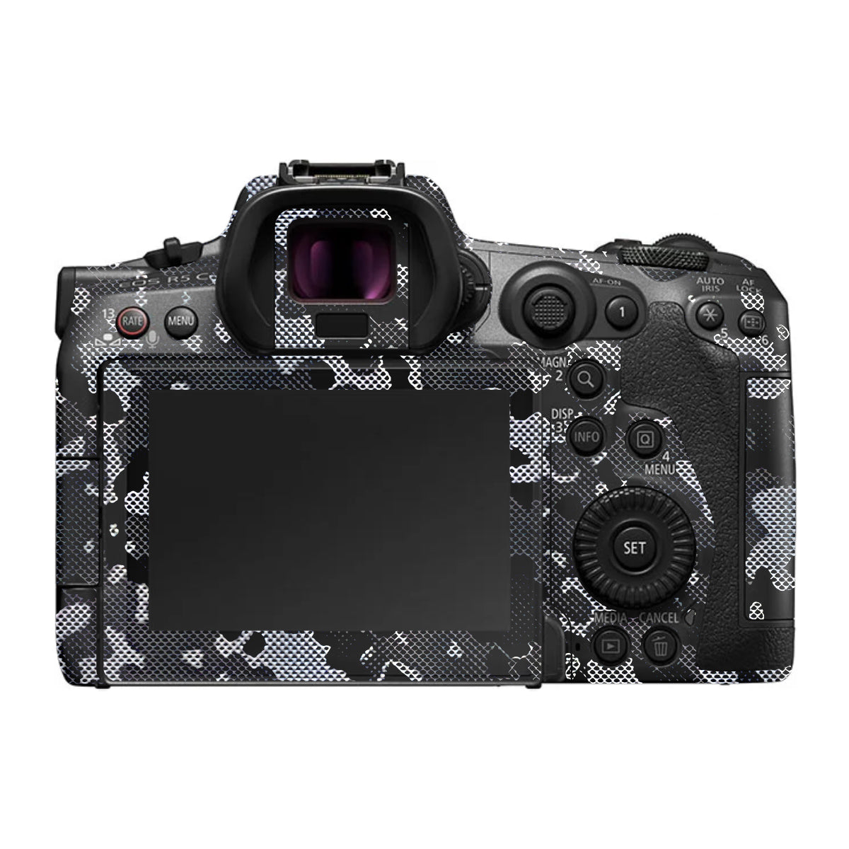 Stealth Grey Camo Canon EOS R5 C Camera Skin