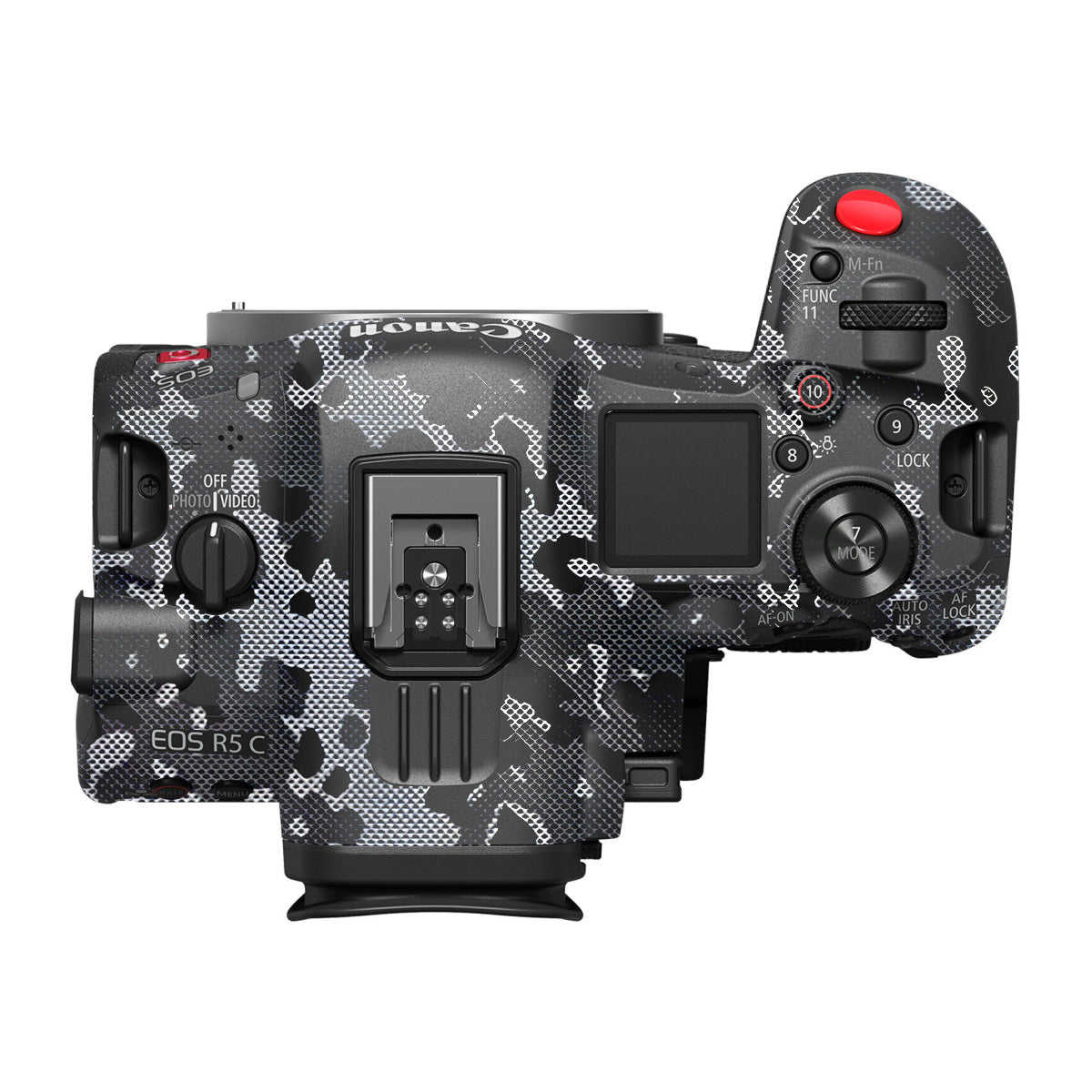 Stealth Grey Camo Canon EOS R5 C Camera Skin