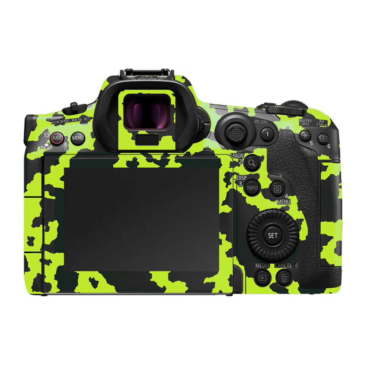 Neon Green Splatter Canon EOS R5 C Camera Skin
