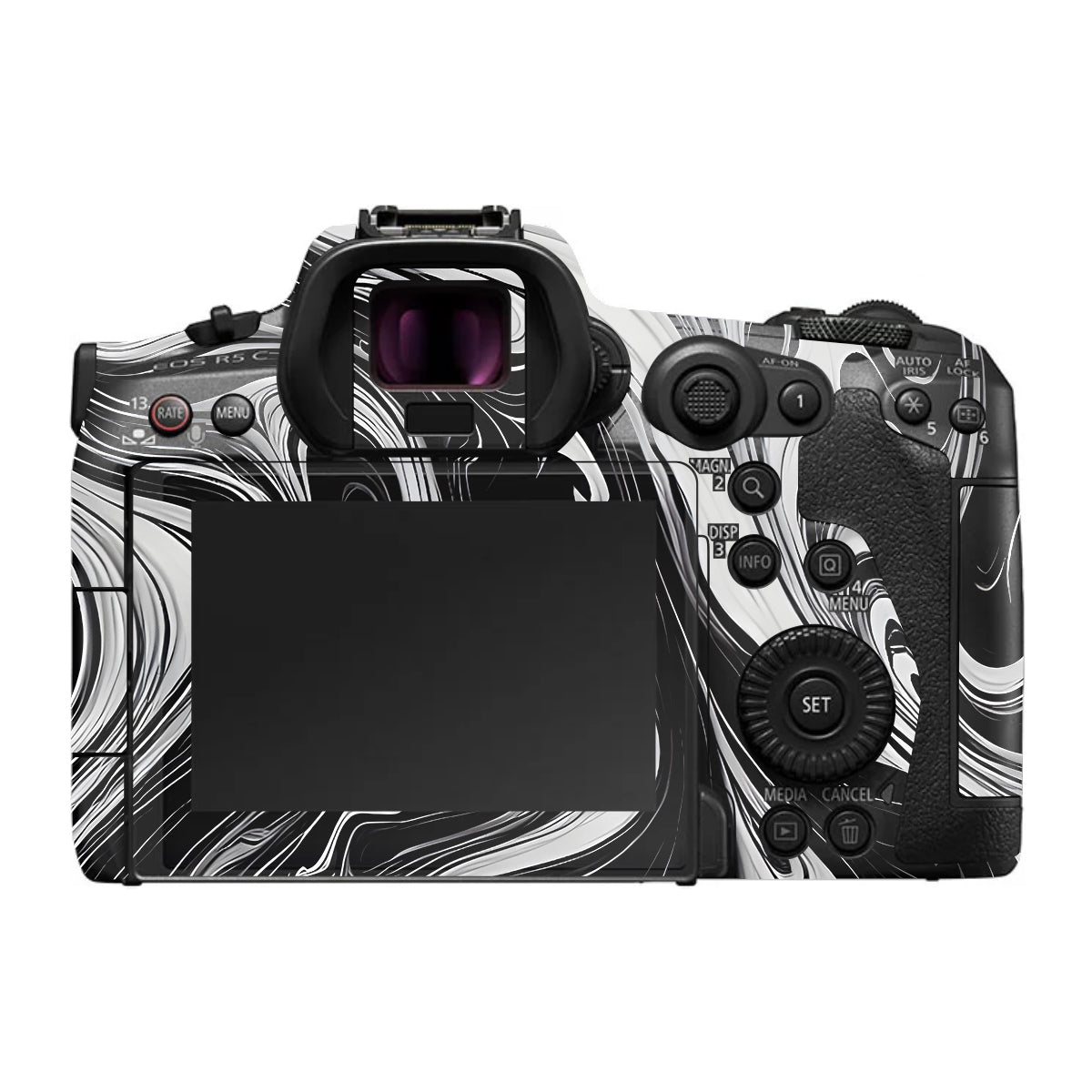 Black and White Marble Canon EOS R5 C Camera Skin