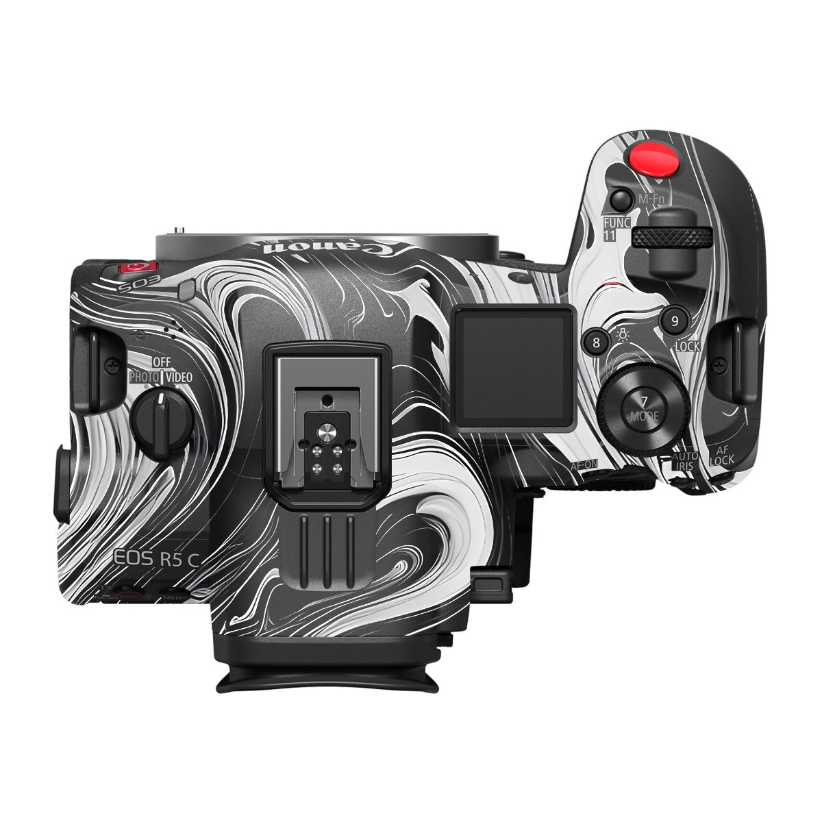 Black and White Marble Canon EOS R5 C Camera Skin