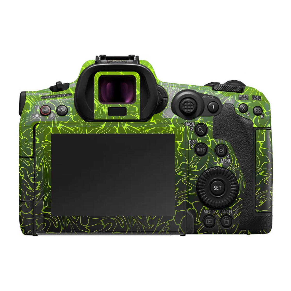 Lime Yellow to Black Gradient Canon EOS R5 C Camera Skin