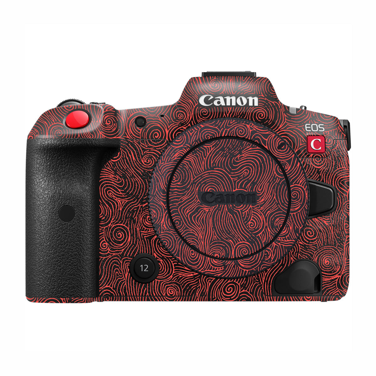 Red Spirals Canon EOS R5 C Camera Skin