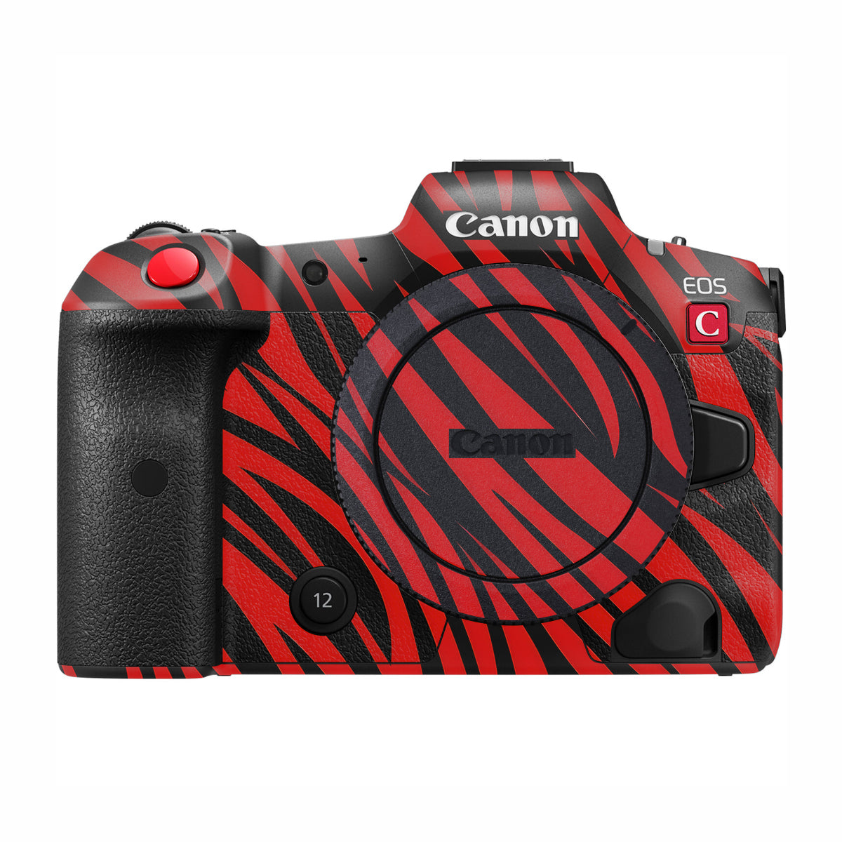 Red and Black Stripes Canon EOS R5 C Camera Skin